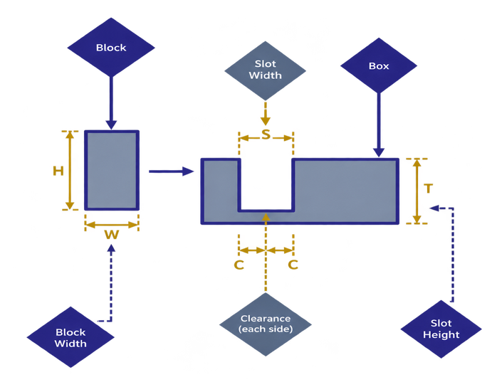 Image showing slot geometry diagram