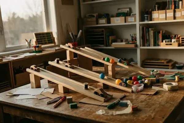 Teach Cause and Effect With a Simple Ramp-and-Roll Toy Activity